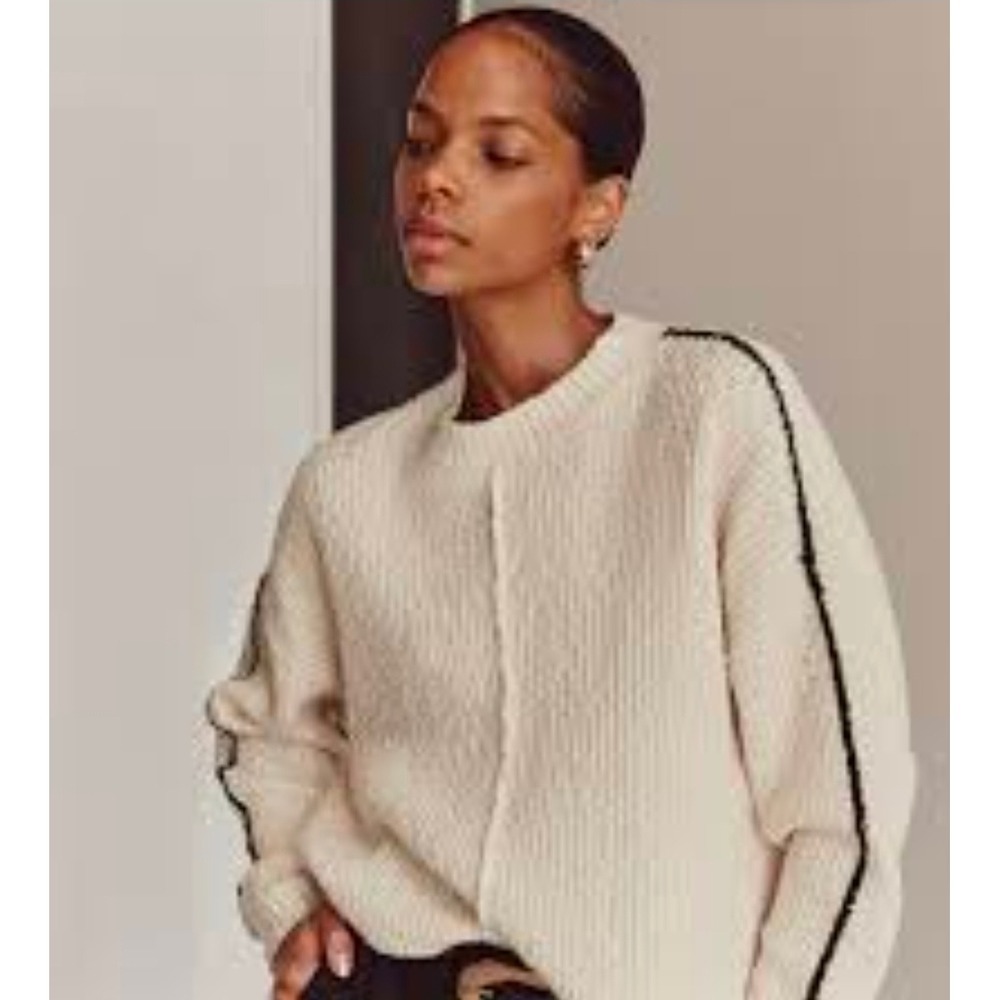 DISSH Sweater Small Dakota‎ Cream Boucle Cropped Oversized Neutral